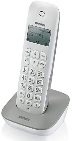 BRONDI TELEFONO CORDLESS GALA BK SENZA FILO PORTATILE UFFICIO CASA HOTEL BIANCO