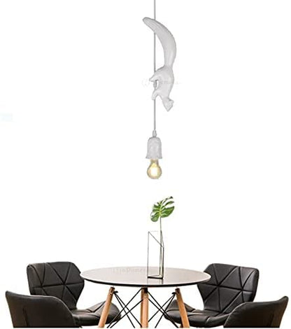 Lampadario Scoiattolo Sospeso Bianco Led E27 Portalampada Moderno Camera Salotto