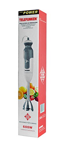 Telefunken- Frullatore Ad Immersione Mixer Minipimer Lame Inox Tritatutto Turbo