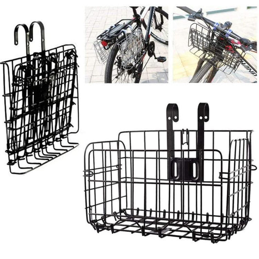 CESTINO PORTAPACCHI PIEGHEVOLE BICI ANTERIORE POSTERIORE BICICLETTA RICHIUDIBILE