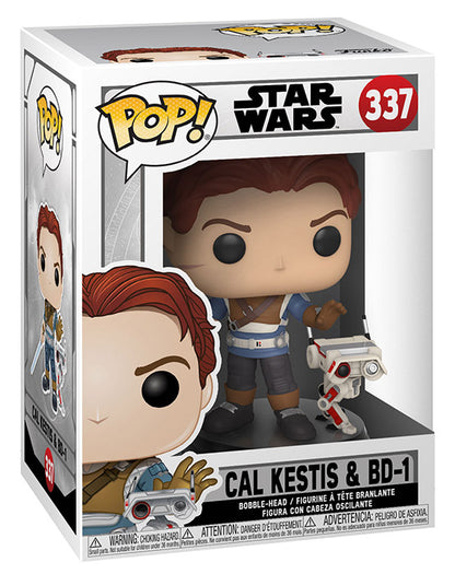 Funko Pop ! Star Wars (337) Cal Kestis & Bd-1 Bobble Vinyl Figure Da Collezione