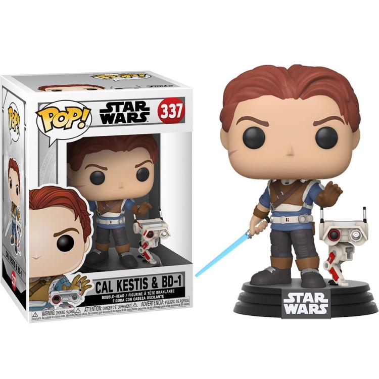 Funko Pop ! Star Wars (337) Cal Kestis & Bd-1 Bobble Vinyl Figure Da Collezione