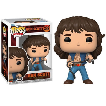 Funko Pop ! Rocks Ac/Dc - (339) Bon Scott Vinyl Figure Anni 70/80 Rock Icon 9Cm