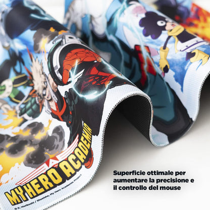 My Hero Academia: Tappetino per Tastiera e Mouse Pad Pc Gaming Deskmat Grande XXL 80x35cm