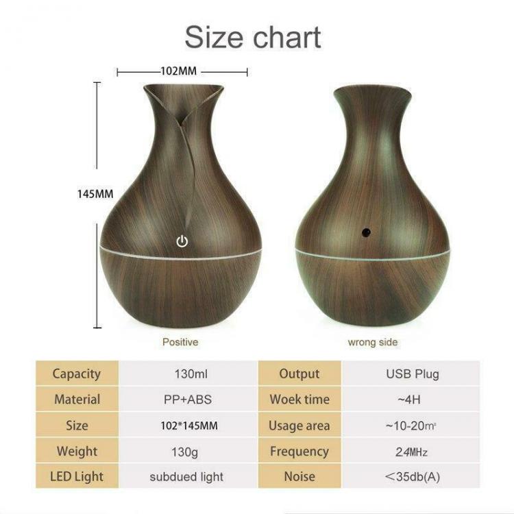 Umidificatore A Ultrasuoni Diffusore Aromi Oli Essenziali Per Aromaterapia Legno