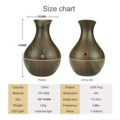 Umidificatore A Ultrasuoni Diffusore Aromi Oli Essenziali Per Aromaterapia Legno