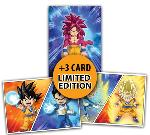 Panini Dragon Ball DAIMA Starter Pack Raccoglitore + 3 Bustine Card TCG