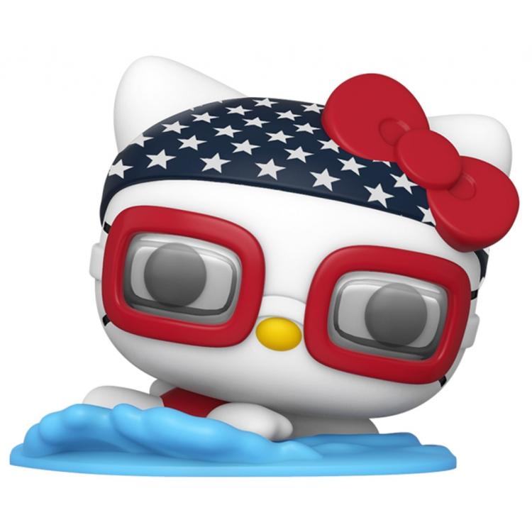 Funko Pop ! Hello Kitty Team Usa - (34) Hello Kitty (Swimming) Sanrio Figure 9Cm