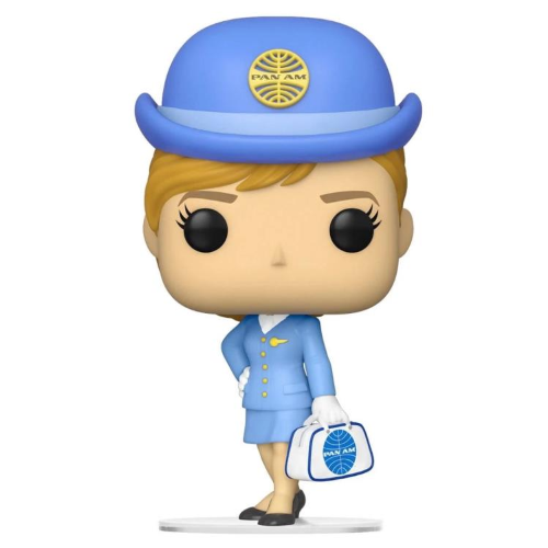 Funko Pop Icons Pan Am 142 Stewardess With White Bag Vinyl Figure Fliight Hostes