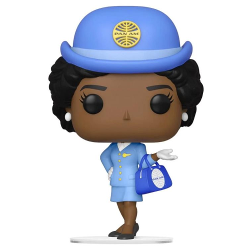 Funko Pop Icons Pan Am 141 Stewardess With Blue Bag Vinyl Figure Fliight Hostess