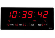 DATARIO LED CALENDARIO DISPLAY DIGITALE DATA TEMPERATURA OROLOGIO PARETE UFFICIO