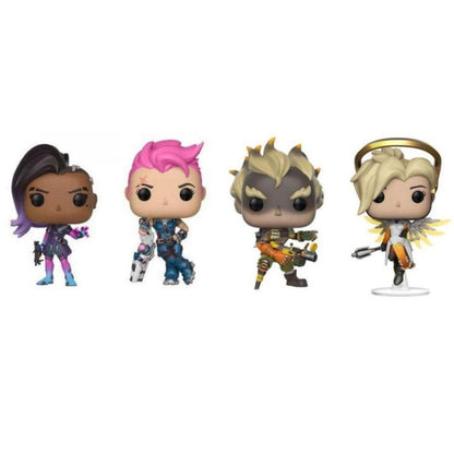 Funko Pop ! Games - Overwatch (4 Pack) Sombra/Zarya/Junkrat/Mercy Special Gitd
