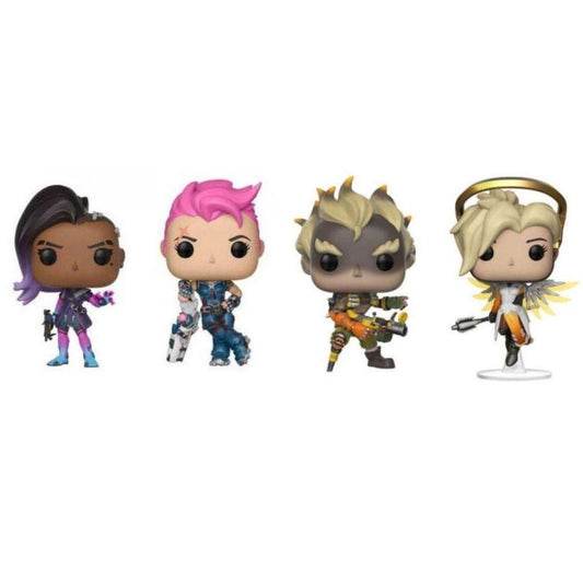 Funko Pop ! Games - Overwatch (4 Pack) Sombra/Zarya/Junkrat/Mercy Special Gitd