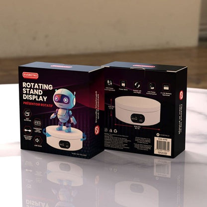 Evoretro: Supporto Girevole Stand Display Rotating 360° Automatico Per Esposizione Figure e Carte Collezionabili
