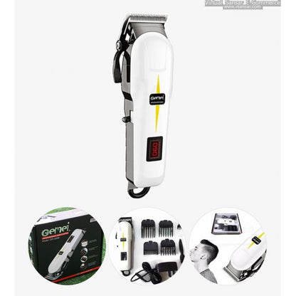 Geemy Gm-6008 Rasoio Tagliacapelli Ricaricabile Elettrico Regola Barba Display