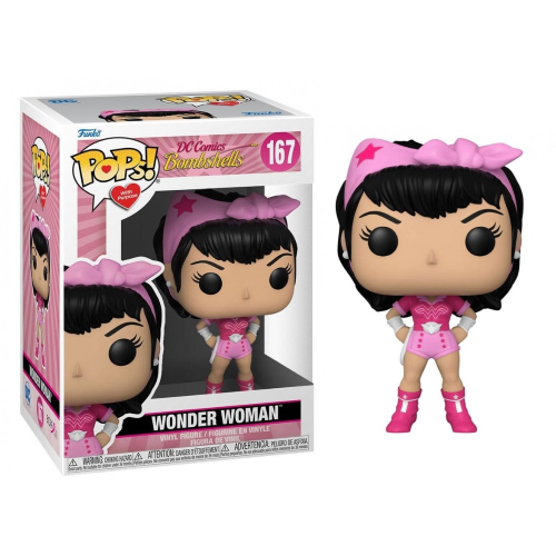 Funko Pop ! Dc Comics Bombshells - Wonder Woman (167) Pink Girl Figure Vinyl