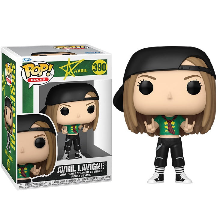Funko Pop ! Rocks  Avril Lavigne (390) Avril Lavigne Sk8Er Boi Vinyl Figure 9Cm