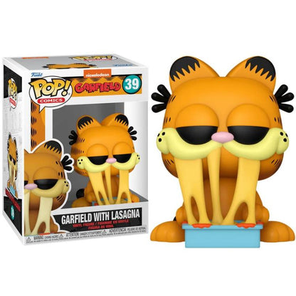 Funko Pop ! Comics Garfield (39) Garfield W/ Lasagna Vinyl Figure 9Cm Collezione