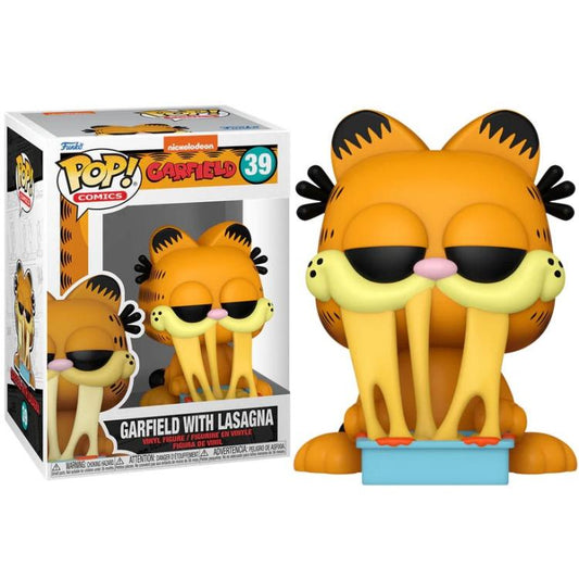 Funko Pop ! Comics Garfield (39) Garfield W/ Lasagna Vinyl Figure 9Cm Collezione