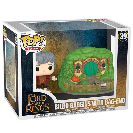 Funko Pop! Movies Lord Of The Rings - (39) Bilbo Baggins W/Bag-End Figure 16Cm