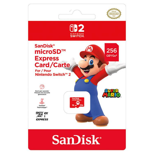 Nintendo Switch 2 Sandisk Micro Sd Express 256Gb Xc1 Super Mario Ns2