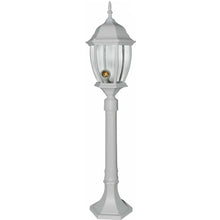 Lampione Da Giardino Terra 87Cm Lanterna Vetro E27 Luce Esterno Alluminio Grigio