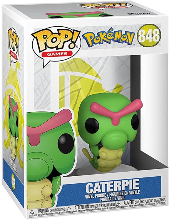 Funko Pop ! Games Pokemon - (848) Caterpie Metapod Vinyl Figure Slarva Evo 9Cm