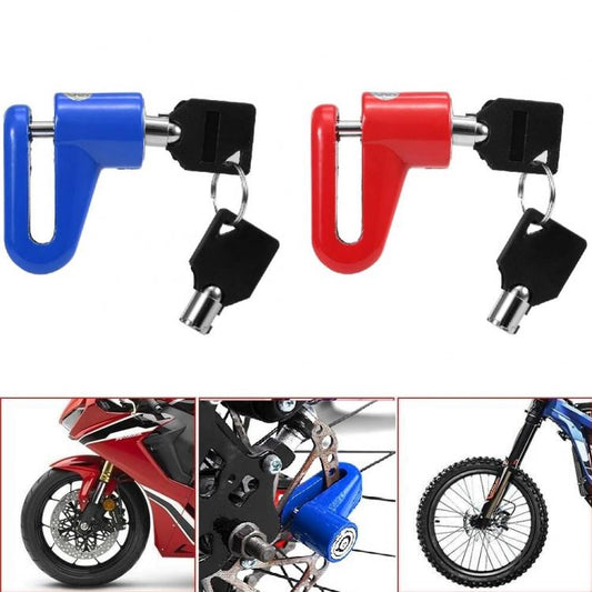 BLOCCA DISCO RUOTA LUCCHETTO IN ACCIAIO PER LA MOTO SCOOTER BICI ANTIFURTO