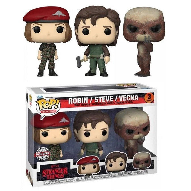 Funko Pop! Stranger Things - 3 Pack Robin, Steve & Vecna (Special Edition) 9Cm