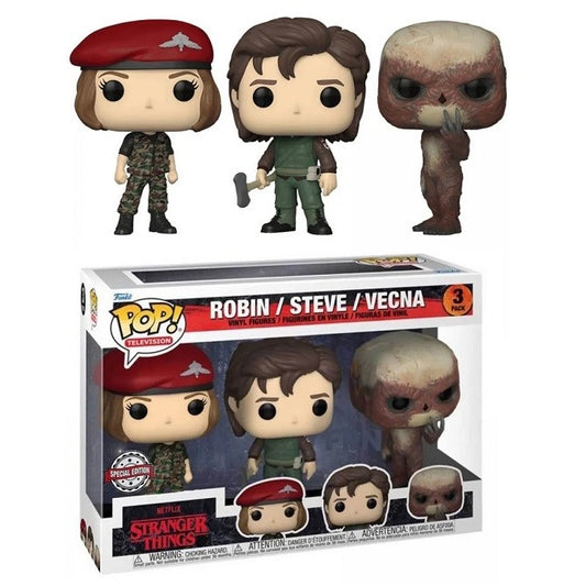 Funko Pop! Stranger Things - 3 Pack Robin, Steve & Vecna (Special Edition) 9Cm