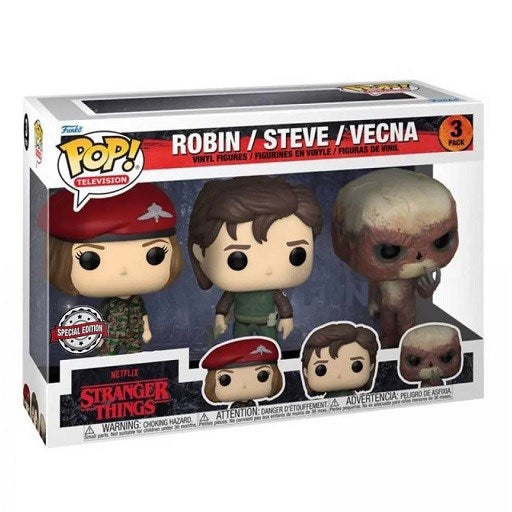 Funko Pop! Stranger Things - 3 Pack Robin, Steve & Vecna (Special Edition) 9Cm