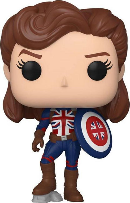 Funko Pop ! Marvel Studios What If...? - Captain Carter (870) Vinyl Figure 10 Cm