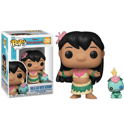 Funko Pop ! Disney Lilo & Stitch - (1741) Stitch Hula Lilo w/Scrump - Vinyl Figure 9Cm