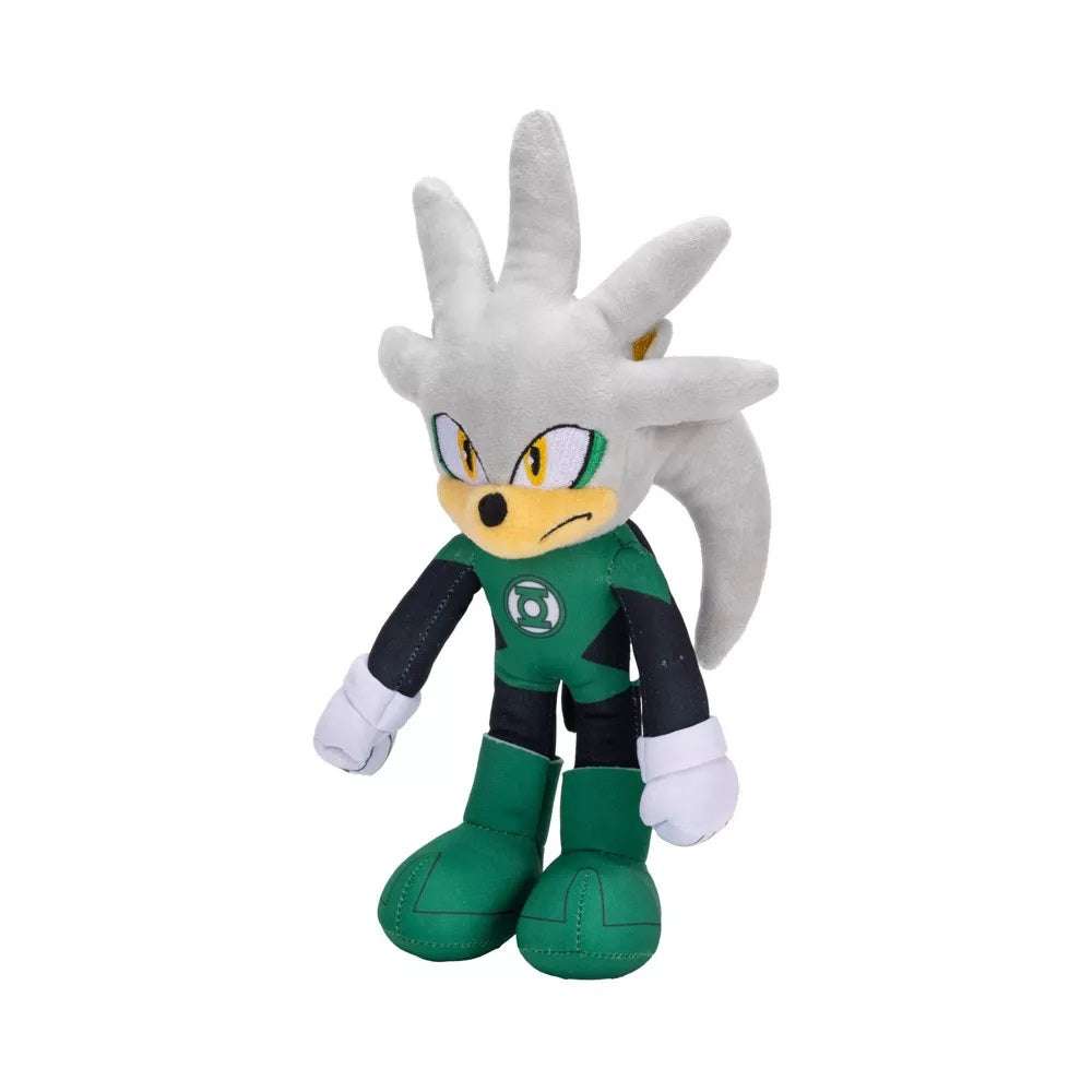 Jakks Pacific: Peluche - Dc x Sonic the Hedgehog - Silver "Green Lantern" - Pupazzo Figure Plush 23cm
