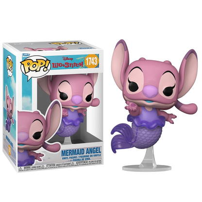 Funko Pop ! Disney Lilo & Stitch - (1743) Stitch Mermaid Angel - Vinyl Figure 9Cm