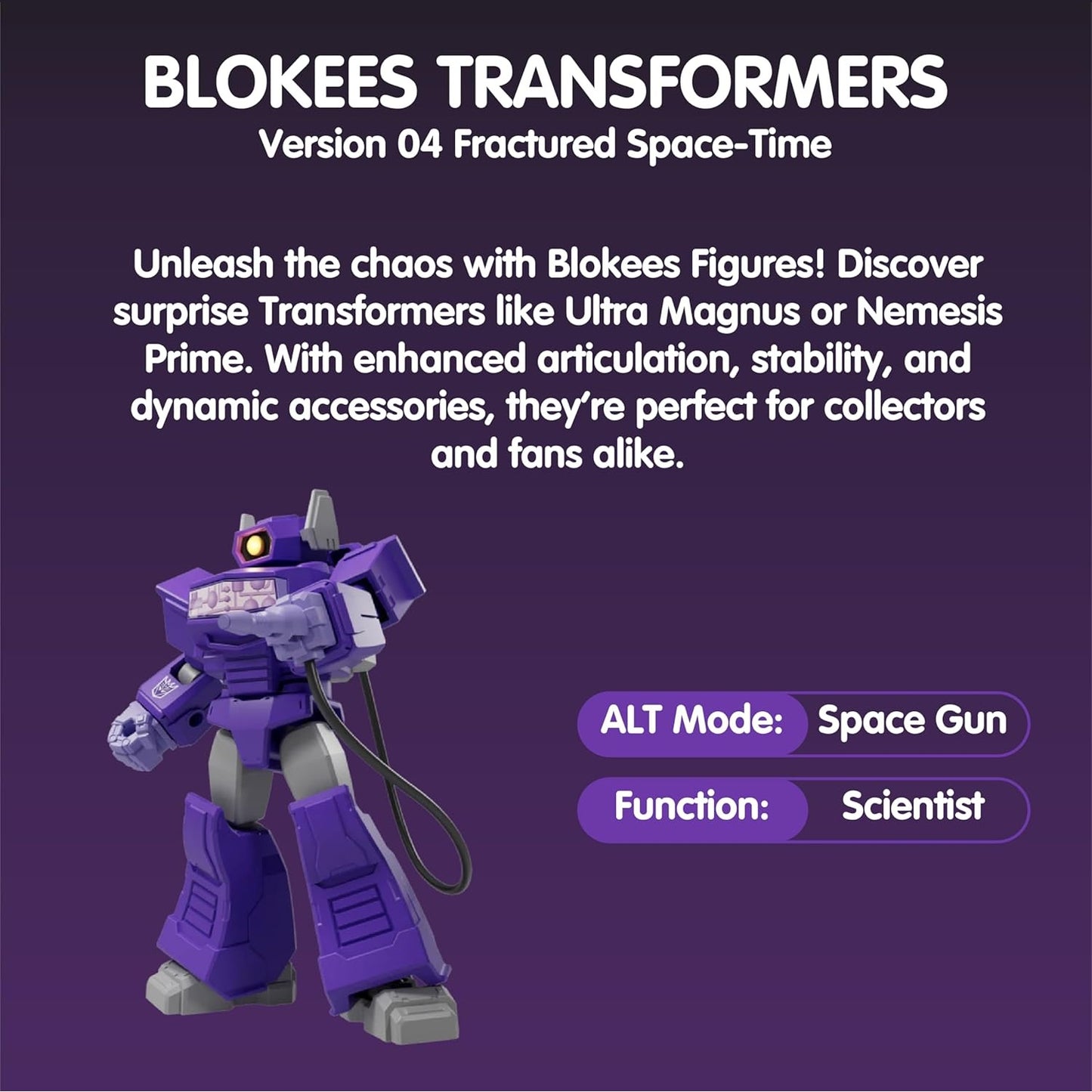 Blokees Transformers - Galaxy Version 04 - Fractured Space-Time (1 PZ RANDOM) - Model Kit - 9 Action Figure a Sorpresa 71104