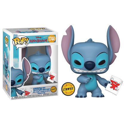 Funko Pop ! Disney Lilo & Stitch - (1744) Stitch w/Mood Chart (Chase) Edition - Vinyl Figure 9Cm