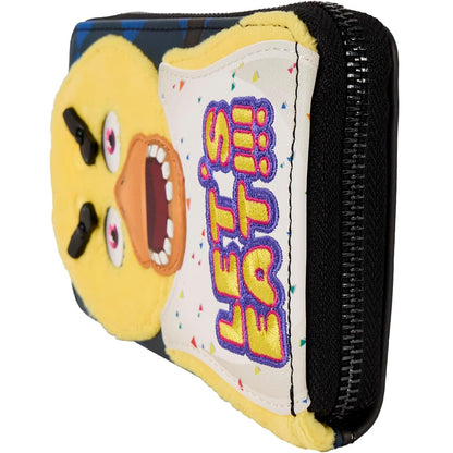 Funko Loungefly: Portafoglio FNAF con cerniera a forma di Chica di Five Nights at Freddy's Party in versione peluche per cosplay