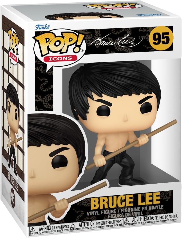 Funko Pop ! Icons Bruce Lee - (95) Bruce Lee (Dynamic) Vinyl Figure 9cm
