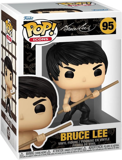 Funko Pop ! Icons Bruce Lee - (95) Bruce Lee (Dynamic) Vinyl Figure 9cm