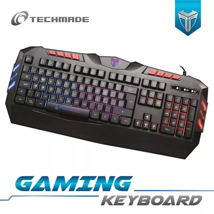 Techmade Tastiera + Mouse Gaming Led Retroilluminata Keyboard Usb Pc Computer