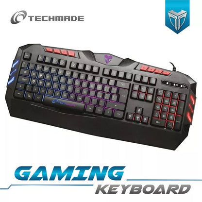 Techmade Tastiera + Mouse Gaming Led Retroilluminata Keyboard Usb Pc Computer