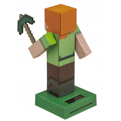 Minecraft: Solar Pal - Alex - Decorazione ad Energia Solare - Statuetta solare su base di plastica