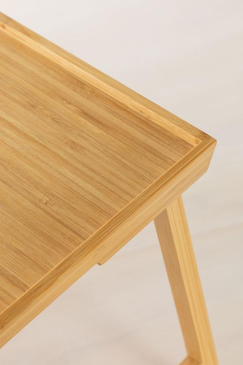 Tavolino Richiudibile Vassoio Da Letto Pieghevole Bamboo Legno Per Colazione Pc