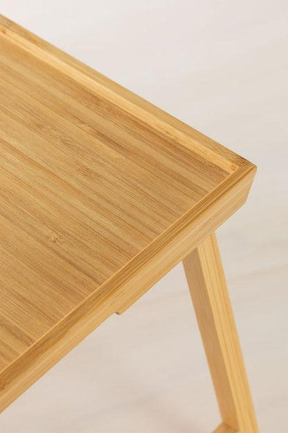 Tavolino Richiudibile Vassoio Da Letto Pieghevole Bamboo Legno Per Colazione Pc