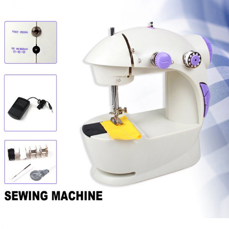 Mini Macchina Per Cucire Cucitrice Portatile 4 In 1 Da Viaggio Con Pedale E Ago