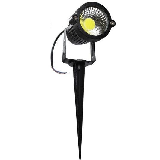 Faretto Led 5W Da Esterno Con Picchetto Giardino Staffa Parete Proiettore 4000K