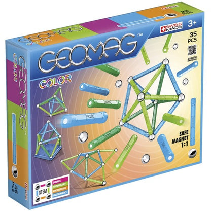 Geomag Classic Color 35 Palline Barrette Magnetiche Blu Verde Gioco Costruzione