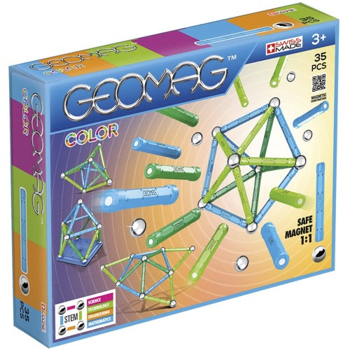 Geomag Classic Color 35 Palline Barrette Magnetiche Blu Verde Gioco Costruzione