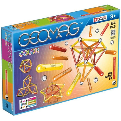 Geomag Classic Color 64 Palline Barrette Magnetiche Multicolor Gioco Costruzione